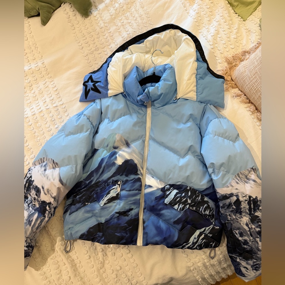 Perfect Moment Blue Mountain Print Ski Jacket - Picture 6 of 8
